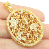 Golden Citrine CZ Pendant Earrings Set in 14K Silver for Daily Wear