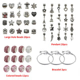 55 Pcs Pink Diamond Love Box Bracelet Set Diy Jewelry Bracelet Gift String