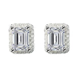 925 Silver Lab Diamond Stud Earrings for Women Men Party Wedding Gift
