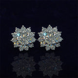 925 Silver Lab Diamond Stud Earrings for Women Men Party Wedding Gift
