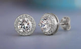 925 Silver Lab Diamond Stud Earrings for Women Men Party Wedding Gift