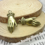 55 Vintage Hand Pendant Charms Antique Bronze DIY Jewelry Making