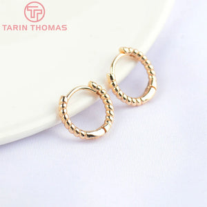13MM Brass Hemp Rope Earrings 24k DIY Jewelry Findings