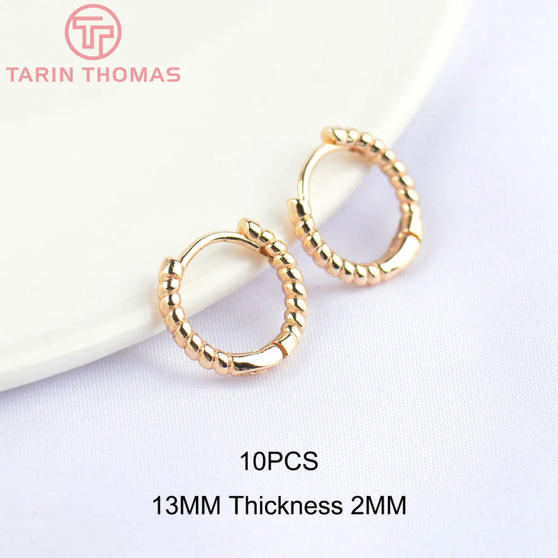 13MM Brass Hemp Rope Earrings 24k DIY Jewelry Findings