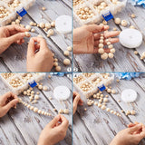 550Pcs Wooden Beads Jewelry Making Kits DIY Crafts Garland