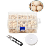 550Pcs Wooden Beads Jewelry Making Kits DIY Crafts Garland