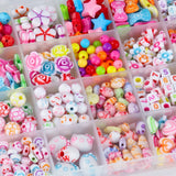 550pcs Acrylic Beads Kit Craft Beads Jewelry Making Kids Bracelet Necklace DIY