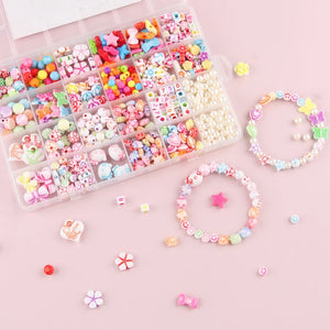 550pcs Acrylic Beads Kit Craft Beads Jewelry Making Kids Bracelet Necklace DIY