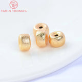 24K Brass Frosted Spacer Beads DIY Jewelry Accessories