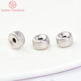24K Brass Frosted Spacer Beads DIY Jewelry Accessories