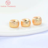 24K Brass Frosted Spacer Beads DIY Jewelry Accessories
