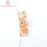 10PCS 8x7.7MM 24K Brass Square Spacer Beads Bracelet Diy Jewelry