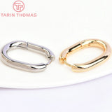 4PCS 16x20.5MM 24k Brass Oval Earrings Hook DIY Jewelry Findings