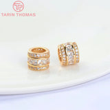 10x6.5MM 24K Brass Spacer Beads for Jewelry Making