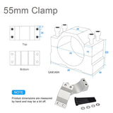 55MM Spindle Bracket Clamp Lathe Spindle Mount Holder Aluminum Fixture