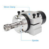 55MM Spindle Bracket Clamp Lathe Spindle Mount Holder Aluminum Fixture