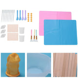 55PCS Epoxy Resin Tool Kit for Beginners, Silicone Measuring Cups & Mixing Spoon