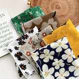 Floral Neck Scarf Lady Bandana Handkerchief Cotton Linen Scarf