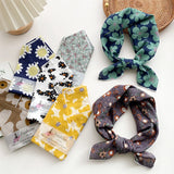 Floral Neck Scarf Lady Bandana Handkerchief Cotton Linen Scarf