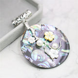 55mm Abalone Seashells Pearl Pendant Women Girls DIY Jewelry Making