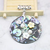 55mm Abalone Seashells Pearl Pendant Women Girls DIY Jewelry Making