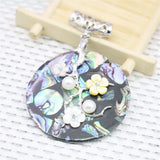 55mm Abalone Seashells Pearl Pendant Women Girls DIY Jewelry Making