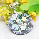 55mm Abalone Seashells Pearl Pendant Women Girls DIY Jewelry Making