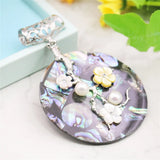 55mm Abalone Seashells Pearl Pendant Women Girls DIY Jewelry Making