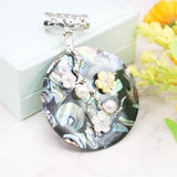 55mm Abalone Seashells Pearl Pendant Women Girls DIY Jewelry Making