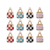 55pcs Enamel Handbag Charm Oil Drip Pendants for Jewelry Making