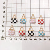 55pcs Enamel Handbag Charm Oil Drip Pendants for Jewelry Making