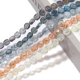 55pcs Multicolor Glass Circle Flower Beads for Jewelry Making DIY