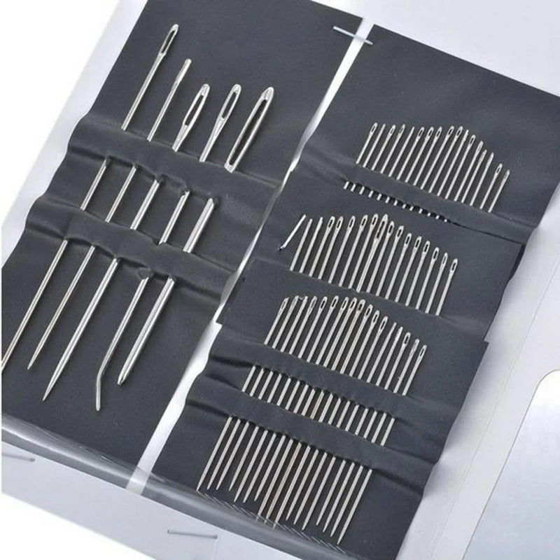 55pcs Stainless Steel Sewing Needles Set DIY Crafts Clothing Hand Tools