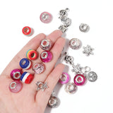 55pcs Acrylic Bead Big Hole Beads Kit Jewelry Making Double Cores Rondelle