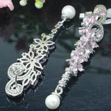 Pretty Butterfly Tanzanite Kunzite Pearl 925 Silver Earrings