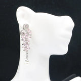 Pretty Butterfly Tanzanite Kunzite Pearl 925 Silver Earrings