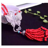 Women's High Butterfly CZ Pearl Bracelet Buckle
