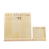 Wooden Earrings Holder Jewelry Display Stand 56 Holes Ear Stud Organizer