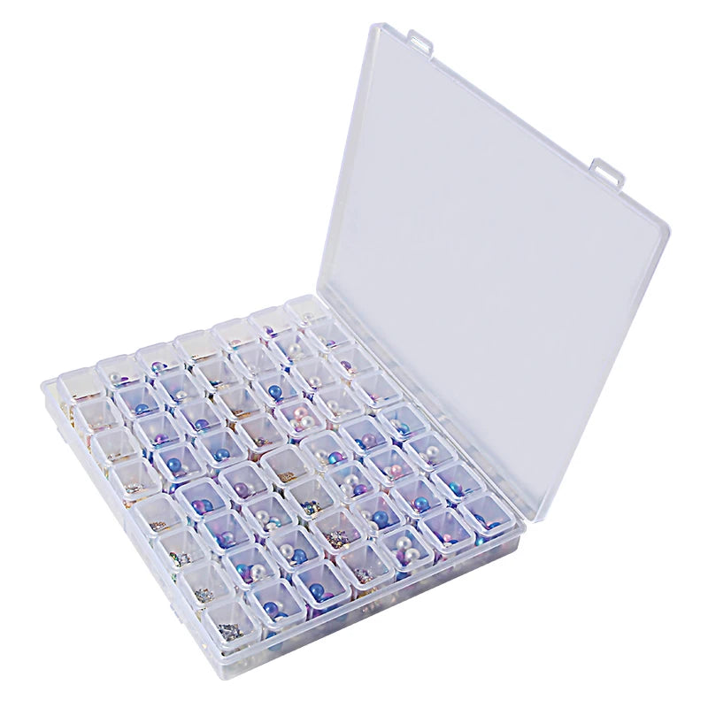 56 Grids Plastic Storage Box for Small Components Jewelry Tool Bead Organizer