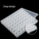 56 Grids Jewelry Box DIY Diamond Painting Drill Box Nail Art Organizer