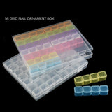 56 Grids Jewelry Box DIY Diamond Painting Drill Box Nail Art Organizer
