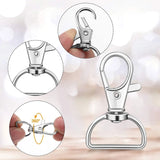 56 Pcs D Rings Lobster Claw Swivel Clasp Handbag Purse Keychain DIY Decoration