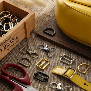 56 Pcs D Rings Lobster Claw Swivel Clasp Handbag Purse Keychain DIY Decoration