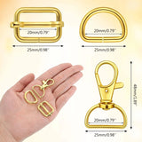 56 Pcs D Rings Lobster Claw Swivel Clasp Handbag Purse Keychain DIY Decoration