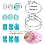 Bracelet Making Kit with European Beads Charms in Heart Box