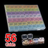 56 Slots Diamond Painting Storage Box Clear Embroidery Beads Drill Organizer