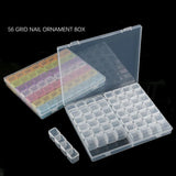 56 Slots Diamond Painting Storage Box Clear Embroidery Beads Drill Organizer