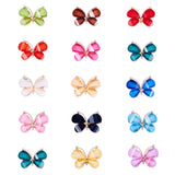 56Pcs Butterfly Charms Glass Pendants for DIY Jewelry Making