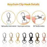 56Pcs Swivel Clasps Set Zinc Rotating Snap Hooks Heavy-Duty Luggage Hanging Hook