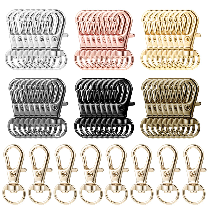 56Pcs Swivel Clasps Set Zinc Rotating Snap Hooks Heavy-Duty Luggage Hanging Hook